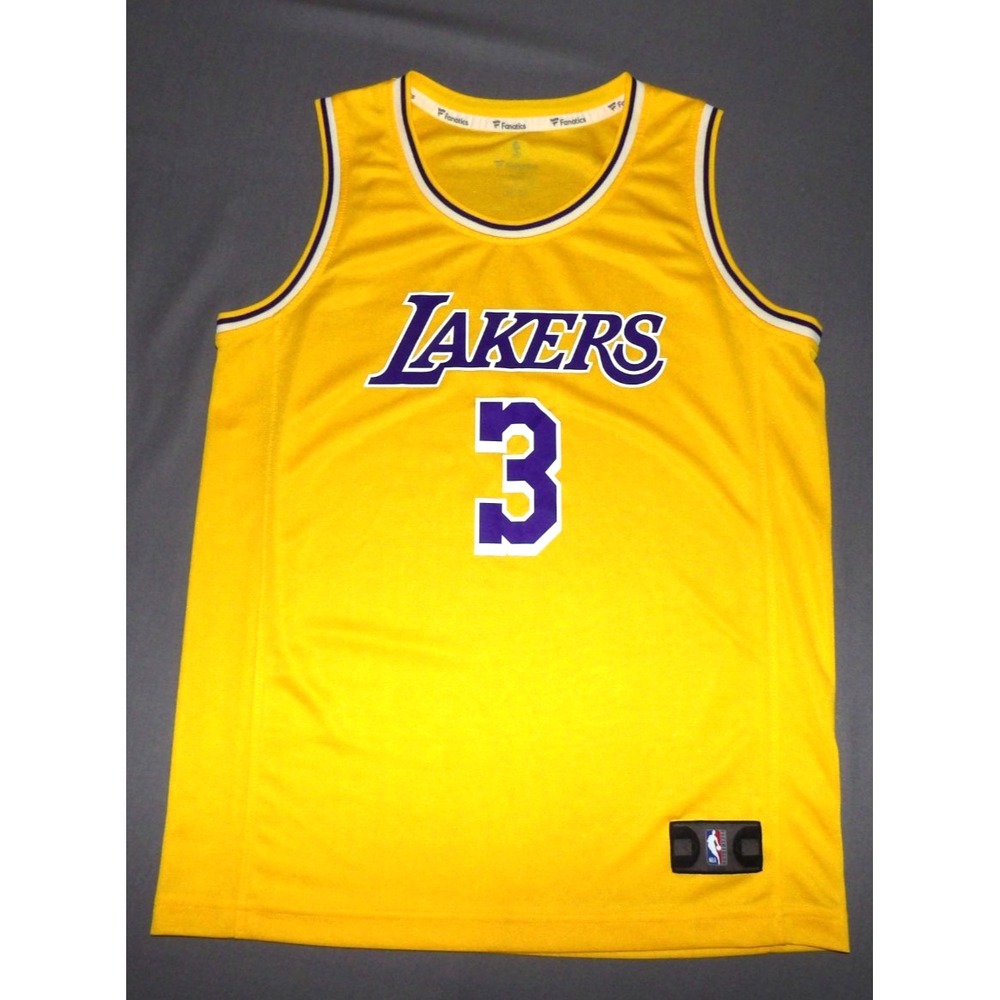 Anthony Davis Los Angeles Lakers Yellow FANATICS NBA Jersey Youth Large
